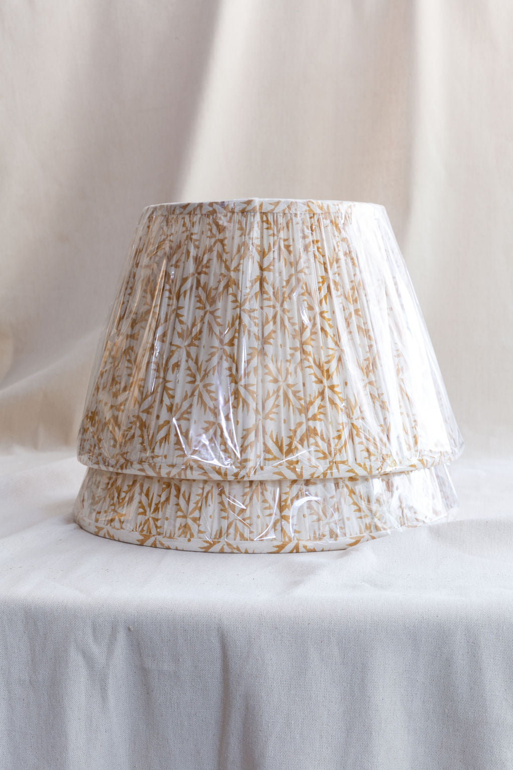 Gathered Golden Lampshade